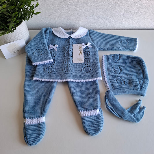 Conjunto Camisola, Calça e Gorro