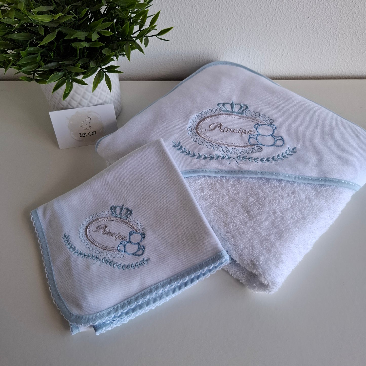 Conjunto Toalha e Fralda Príncipe