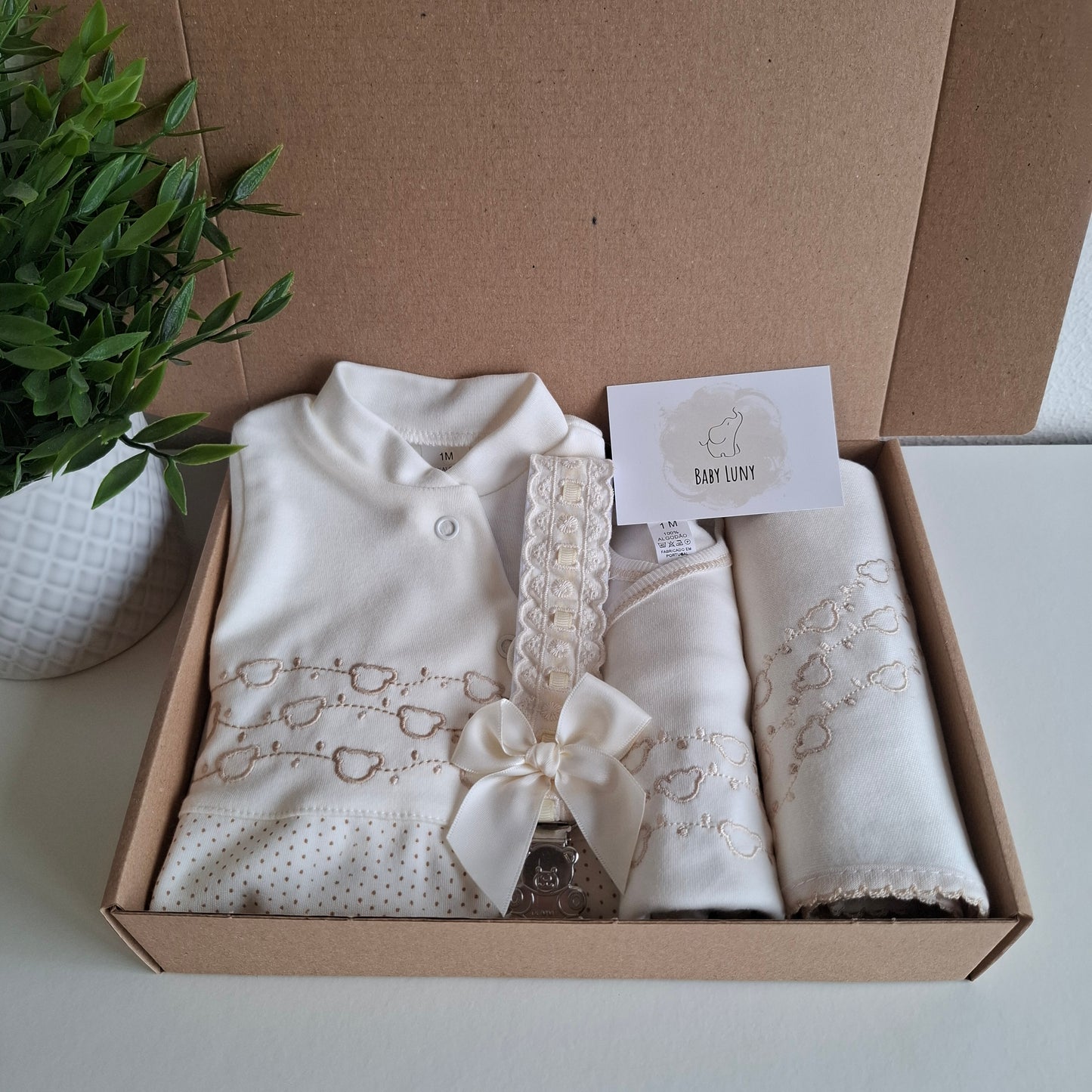Mini Box Ursinhos Bege