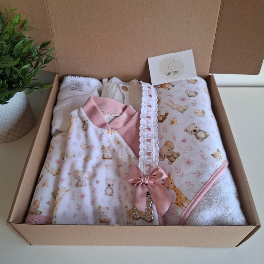 Baby Box Maternidade Animais Rosa